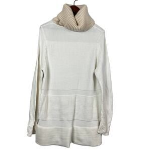 Helmut Lang Heavy Rib Knit Turtleneck Sweater Dress - M